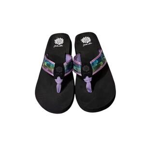 Yellow Box Fortina Lavendar Hologram Thong Flip-Flop S Women’s 9 Platform NEW